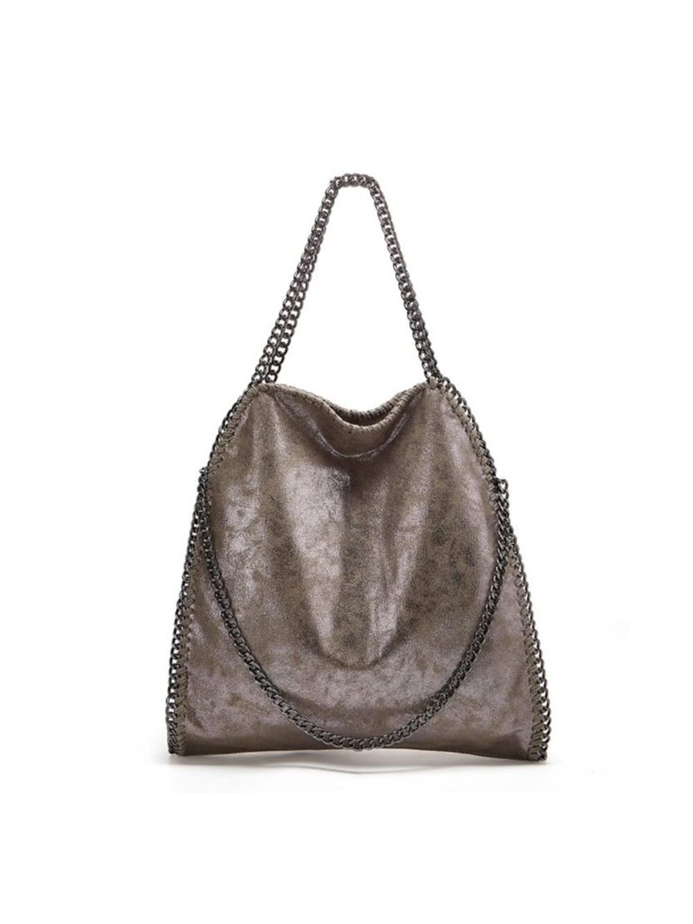 Faux Leather Hobo Shoulder Bag Crossbody Chain Handbag for Women